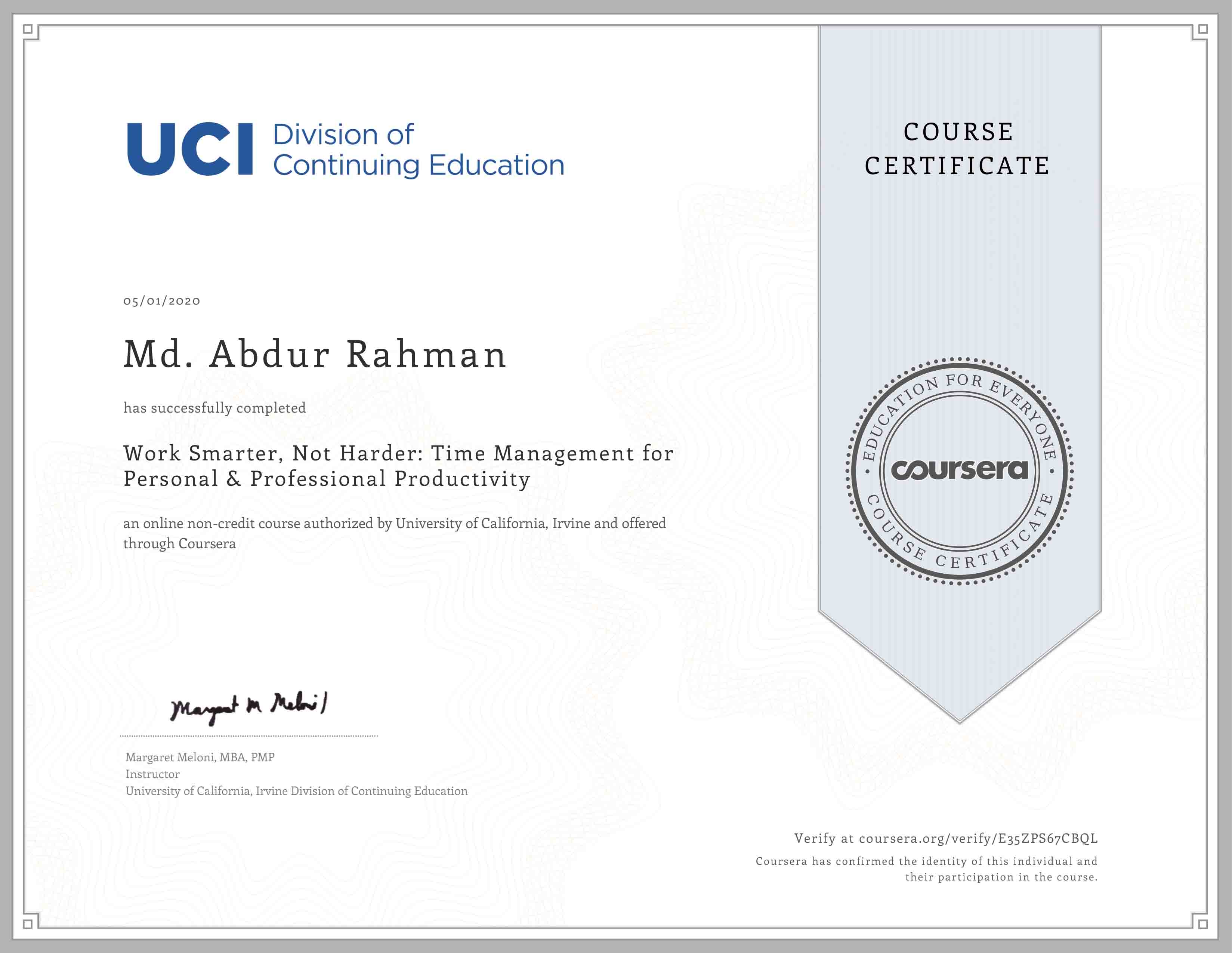 Certificate