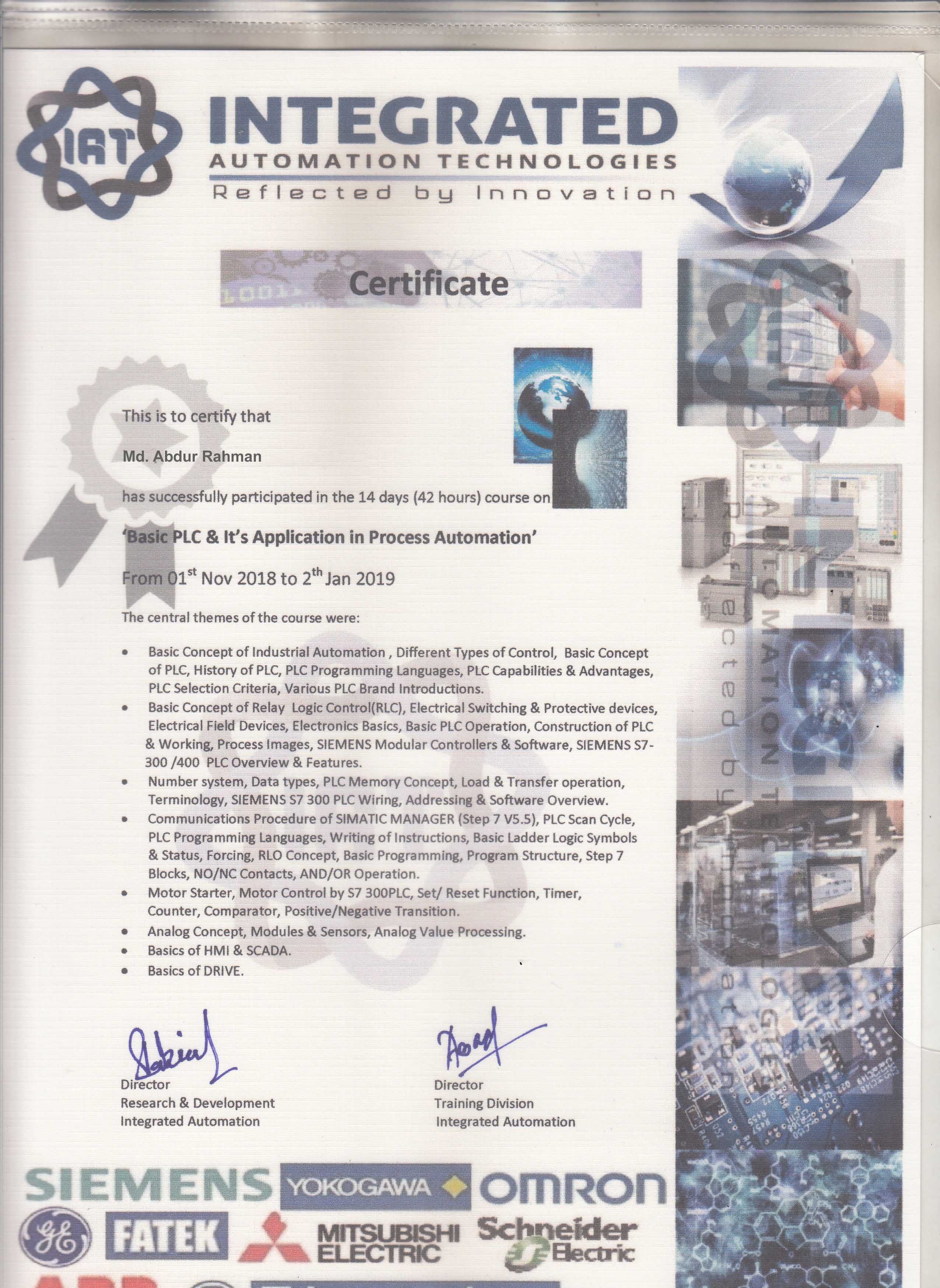 Certificate