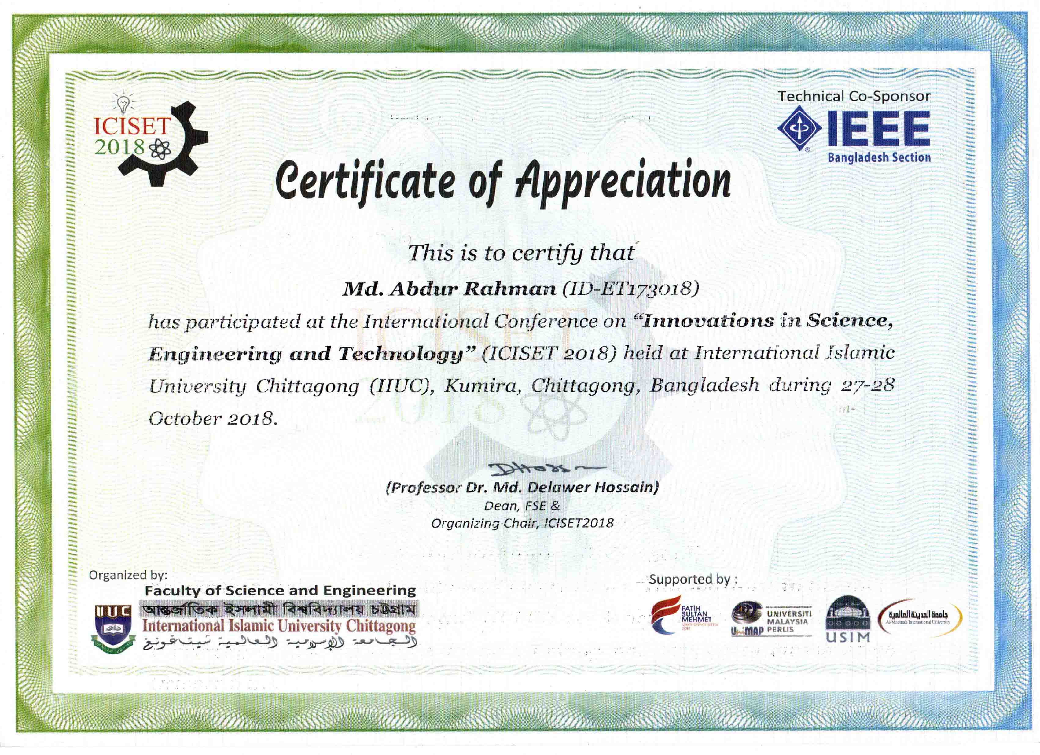 Certificate