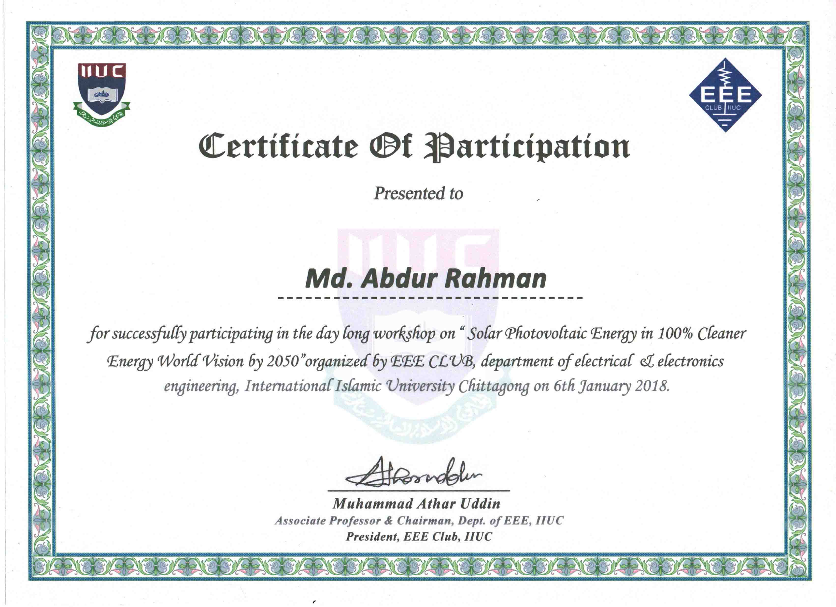 Certificate
